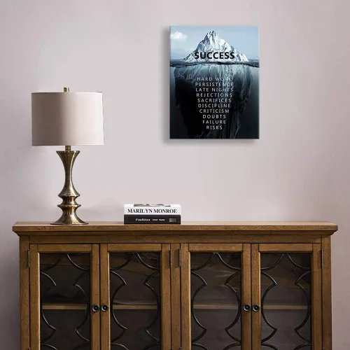 Miniatura 4 de Kas Home Arte inspirador de pared con citas motivacionales, decoración de pared para sala de estar, dormitorio, oficina, baño, lienzo impreso