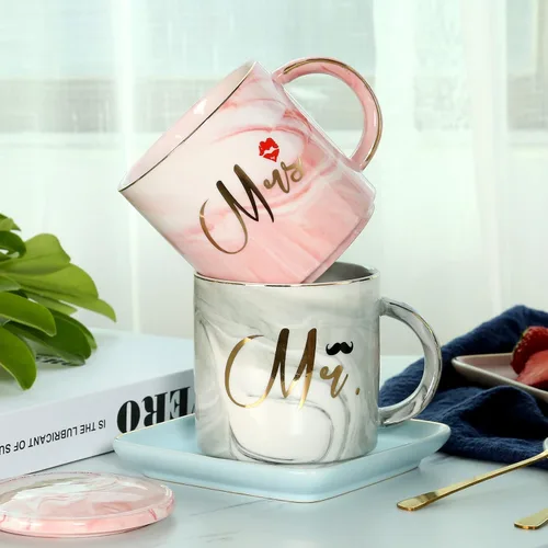Miniatura 2 de Sovyime Mr and Mrs Gifts - Tazas de café para parejas, aniversario de compromiso, regalos de boda para parejas, recién casados, despedida