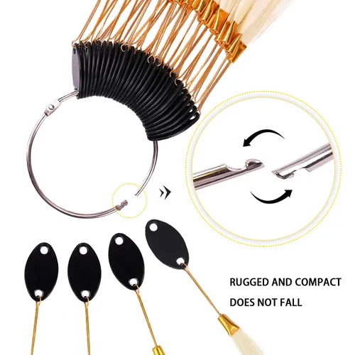 Miniatura 3 de Muestras de cabello para probar el color – 30 muestras de cabello 100% Remy, anillos de color de cabello humano 100% Remy, muestras