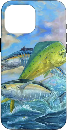 Miniatura 18 de iPhone 13 lindo Mahi Mahi verde pesca atún caso