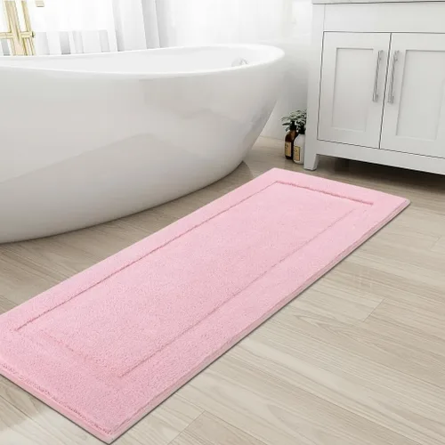 Miniatura 38 de SHACOS Alfombras de baño súper suaves y esponjosas de 24"x36" antideslizantes, lavables, alfombras de baño absorbentes, alfombras para suelo de Gris
