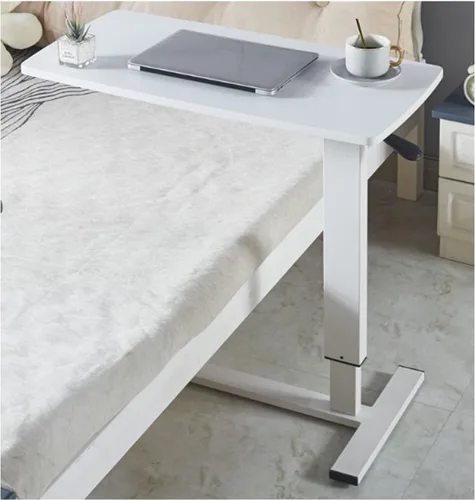 Miniatura 10 de Sude Table - Mesa auxiliar pequeña, mesa auxiliar movible, fácil de montar, resistente a los arañazos, altura ajustable, mesa de noche con ruedas