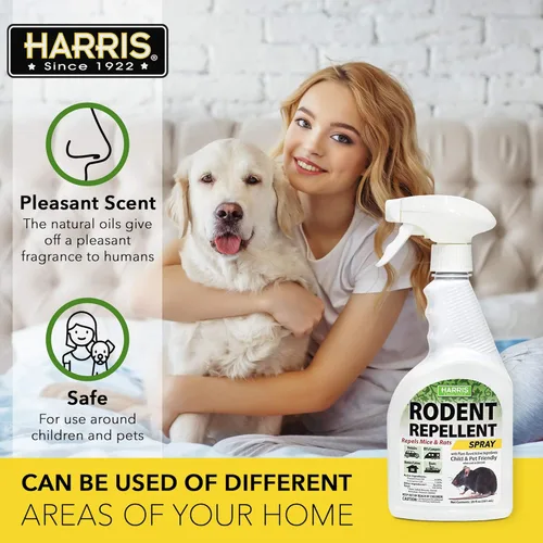 Miniatura 4 de HARRIS Aceite de menta repelente de ratones y roedores en aerosol para casa y motores de automóviles, sustituto humanitario de trampa para ratones