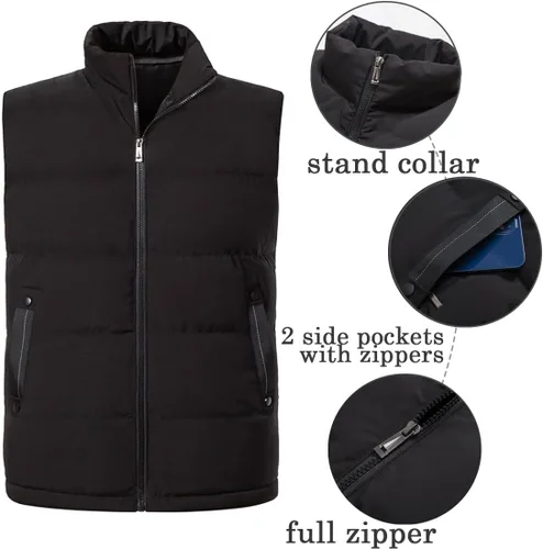 Miniatura 2 de Chalecos de abrigo para hombre, para invierno, cálido, para exteriores, acolchado, ligero, chaleco
