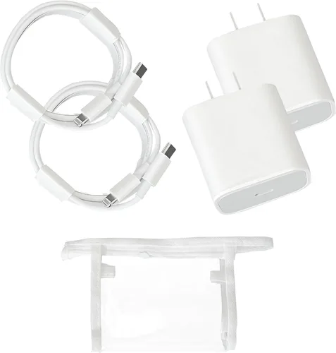Kalikap Cargador rápido USB C de 20 W [certificado MFi] compatible con iPhone 14/13/12/11/XS/XR/X/8/iPad, paquete de 2 bloques de cargador PD tipo C