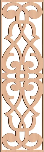 Miniatura 23 de 9 3/8"W x 24 3/8"H x 1/4"T Bellaire Decorativos Paneles de pared de madera calado, abedul
