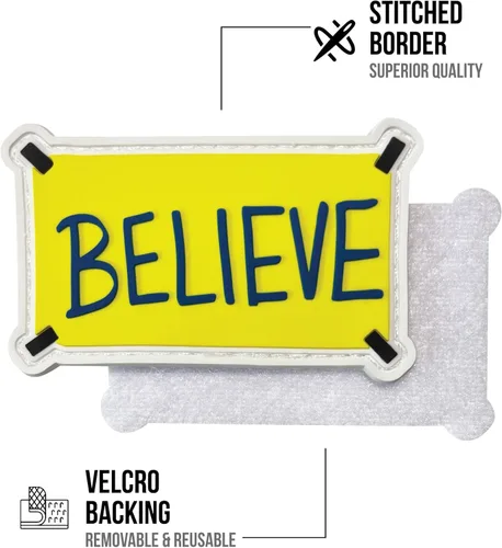 Miniatura 4 de Parches divertidos Believe Sign – Mercancía de lazo de entrenador, parche de moral de goma de PVC AFC Richmond, Be A Goldfish Parches