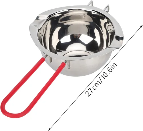 Miniatura 2 de Olla de doble caldera, 2 unidades de 13.5 fl oz de acero inoxidable para fusión, sartén pequeña para leche, chocolate y agua para derretir agua