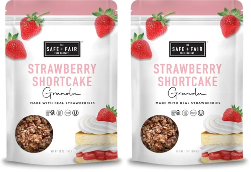 Miniatura 12 de Safe + Fair - Granola de Pastel de Cumpleaños, sin gluten, vegano y a base de plantas con chispitas naturales, 0g de grasas trans, sin OGM, kosher
