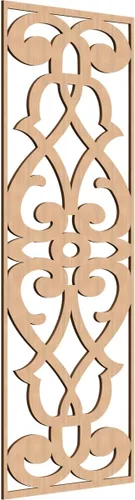Miniatura 112 de 9 3/8"W x 24 3/8"H x 1/4"T Bellaire Decorativos Paneles de pared de madera calado, abedul
