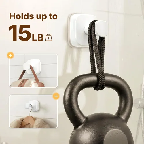 Miniatura 7 de 3 ganchos de ventosa para ducha, ganchos de ventosa para ducha, ganchos de puerta para colgar bata, lufa, ganchos de pared extraíbles para ventana