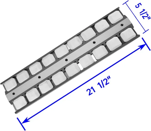 Miniatura 3 de 21-1/2" X 5-1/2" BBQ Grill Briquette Tray Heat Plates Burner Covers Reemplaza OEM Viking Part 032381-000, Piezas de repuesto para parrilla de gas