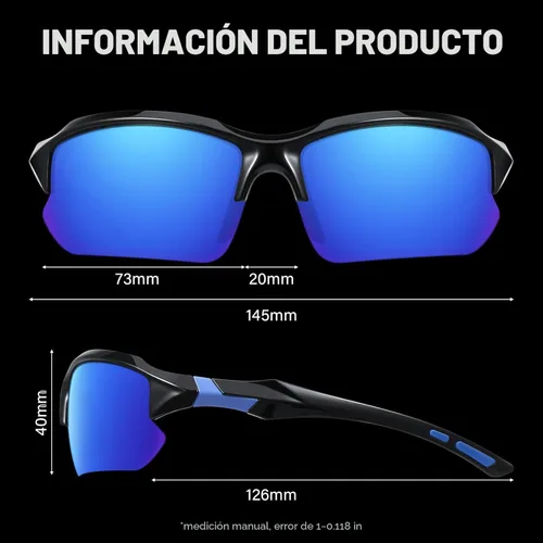 Miniatura 6 de Sports Polarized Sunglasses for Men Cycling Running Fishing UV Protection Sun Glasses Lightweight Half Frame Goggles