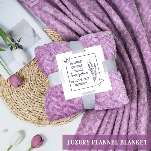 Miniatura 3 de Regalos de cumpleaños para mujeres, cuidado personal, regalos de pronta recuperación, cesta de regalo de spa relajante de lavanda - paquete