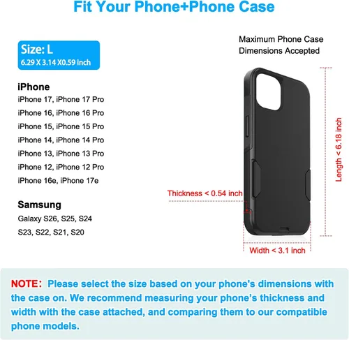 Miniatura 2 de ykooe Funda para Teléfono Móvil de Nylon con Hebilla Compatible con iPhone 17 16 15 14 13 12 11 y Modelos Pro, Samsung Galaxy S20 S21 S22 S23 S24