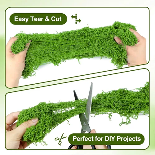 Miniatura 4 de Musgo verde falso de 5.3 onzas para plantas de interior, musgo artificial para manualidades, decoración floral de bricolaje, jardín de hadas, fiesta