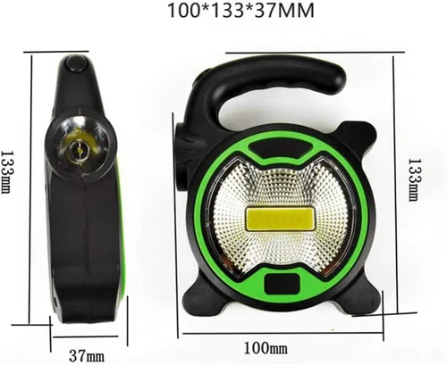 Miniatura 4 de BESPORTBLE Cob portátil LED reflector de mano luz de trabajo linterna ultra brillante para acampar reparación de automóviles emergencia ligera