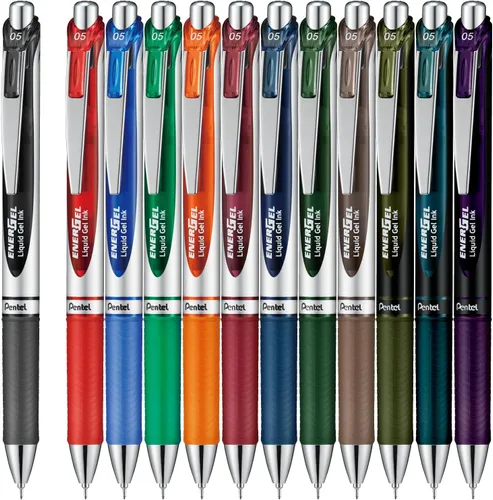 Pentel BLN75-12AMZ EnerGel - Bolígrafo de 0.019 pulgadas, 12 colores