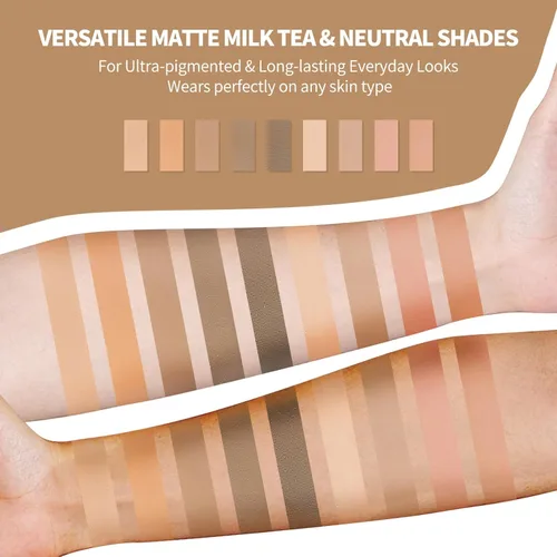 Miniatura 5 de Paleta de sombra de ojos desnuda 9 colores neutro desnudo mate brillo purpurina sombra de ojos paleta de maquillaje de alta pigmentación