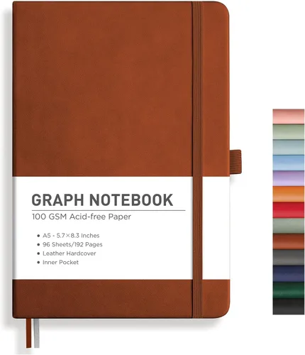 Miniatura 45 de RETTACY Cuaderno rayado, 192 páginas numeradas, tamaño A5 mediano (5.7 x 8.3 pulgadas), para hombres y mujeres, para hacer notas, escritura, trabajo