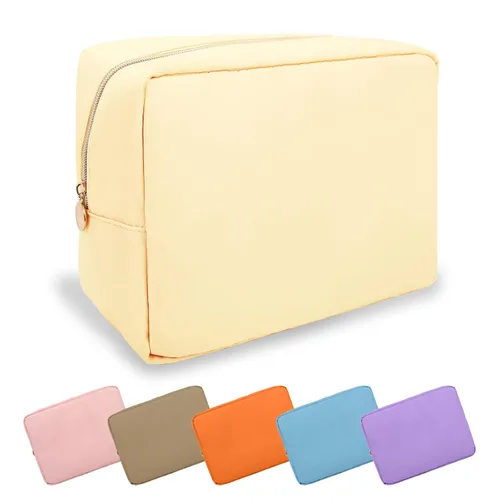 Miniatura 71 de Estuche pequeño para lápices y maquillaje para bolso, lindo estuche de lápices, bolsa de pinceles de maquillaje de nylon con cremallera, estuche