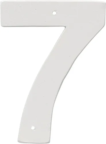 Miniatura 5 de Montague Metal Products HHN-4-W-0 Placa de aluminio para exteriores de 4 pulgadas, mediana, números de casa blanca