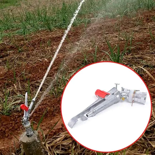 Miniatura 2 de Pistola rociadora de riego agrícola, rociador automático de impacto de círculo completo, riego ajustable de 360° de área grande (2.6 pulgadas)