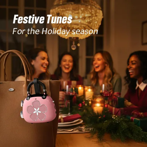 Miniatura 3 de DOSS Candy - Mini altavoz Bluetooth 2 en 1 y bonito dije de bolsa con sonido fuerte, una fusión perfecta de sonido impresionante y encanto de moda