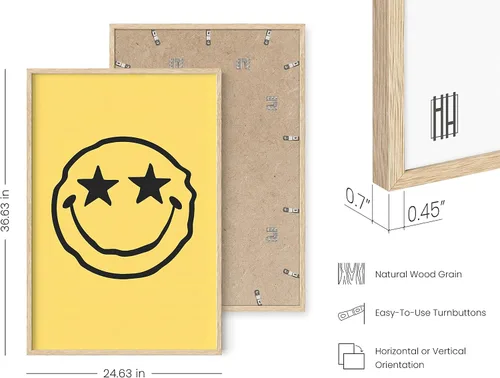 Miniatura 34 de Haus and Hues Arte de pared amarillo – Pósteres estéticos con cita para adolescentes, pósteres estéticos para dormitorio, niñas, impresión artística