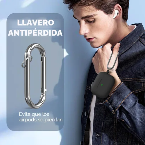Miniatura 5 de Ljusmicker – Funda para AirPods 4 (2024) con cierre magnético en la tapa y juego de limpieza, funda protectora de silicona suave para Apple AirPods
