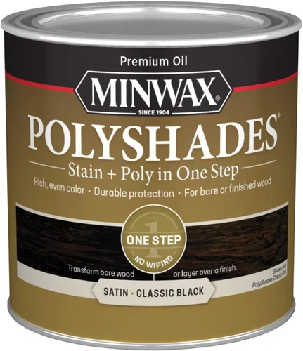 Miniatura 27 de Minwax PolyShades Tinte de Madera + Acabado de Poliuretano – Cuarto, Roble Misión, Brillo Mission Oak