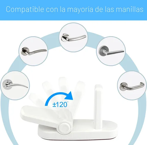 Miniatura 2 de Cerradura de Palanca de Puerta a Prueba de Niños Cerraduras de Seguridad para Bebés para Puertas (Paquete de 2) Seguridad Mejorada de Puerta