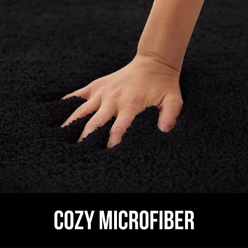 Miniatura 3 de GORILLA GRIP Alfombras de baño, ultra suaves, absorbentes, de felpa gruesa, lavables a máquina, microfibra de secado rápido, tapetes para ducha