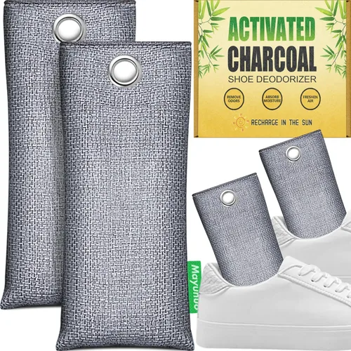 Absorbedor de olores de carbón activado, inserto desodorante natural para zapatos, eliminador de olores de zapatillas y absorbentes de humedad.