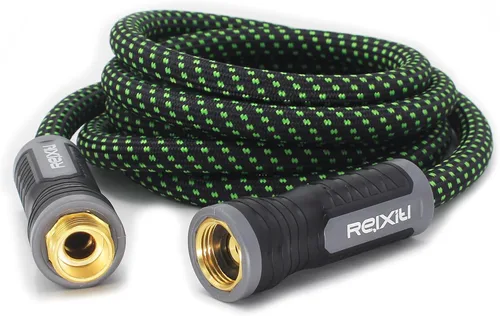 Miniatura 12 de Relxitl Garden Hose 15FT, Flexible Water Hose, Ultra Lightweight Non-Expanding hose, Leak proof, Pressure Resistant for Yard, Outdoor (Black, 15FT)