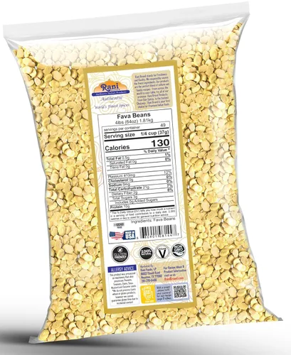 Miniatura 2 de Frijoles Rani Fava (sin piel), 64 onzas (4 libras) 4.0 lbs a granel ~ Todos naturales Apto para gluten Sin OMG Kosher Vegano Producto