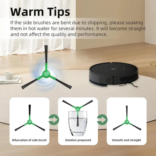Miniatura 7 de Piezas de repuesto compatibles con iRobot Roomba Combo Essential Series (RVG-Y1), Y0140, Y0110, 105X, 104/105 / 106/108 / 1010/1020 Combo, 1 cepillo