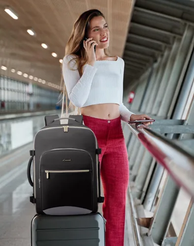 Miniatura 7 de LOVEVOOK Mochila de viaje de 50 L para mujeres y hombres, impermeable, aprobada por aerolíneas, equipaje de mano, artículos esenciales de viaje