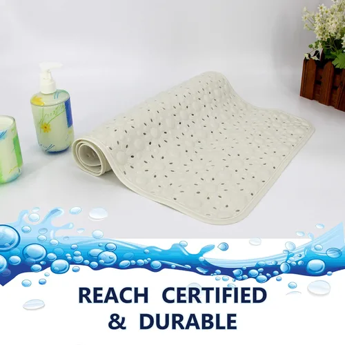 Miniatura 8 de SafeLand - Tapete antideslizante para baño, ducha, bañera, material TPR, ecológico, sin PVC, lavable a máquina, sin olor, con potentes ventosas