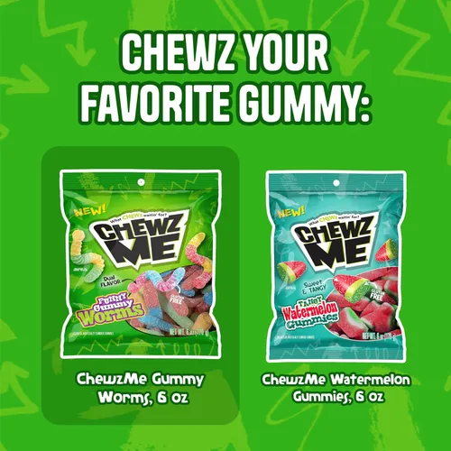 Miniatura 8 de ChewzMe Gusanos de Gomita Ácida, Dulces de Gomita Ácida, 6 oz (Paquete de 1)