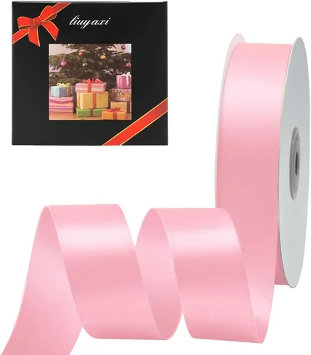 Miniatura 53 de LIUYAXI Cinta de Satén Dorada de Doble Cara 1/4" X 50 Yardas, Cintas Perfectas para Manualidades, Envoltura de Regalos, Fabricación de Lazos y Más
