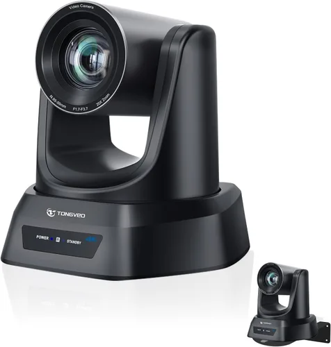 Miniatura 10 de TONGVEO - Sistema de cámara PTZ para sala de conferencias con zoom óptico 20X Webcam 1080P 60fps HDMI USB para transmisión en línea de Negro