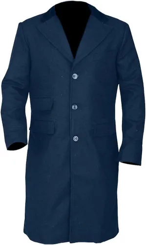 Miniatura 2 de Hombres Peaky Series Thomas Shelby solapa azul lana gabardina