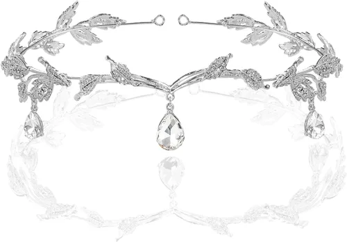 Miniatura 7 de Babeyond Mujeres, bodas, dama de honor, tiara, vidrio austríaco, banda con caja de regalo