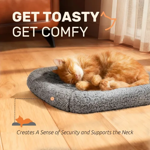 Miniatura 5 de Mora Pets Cama Autocalentable para Gatos, Almohadilla Autocalentable para Mascotas con Refuerzo y Espuma, Funda Extraíble Lavable, Antideslizante