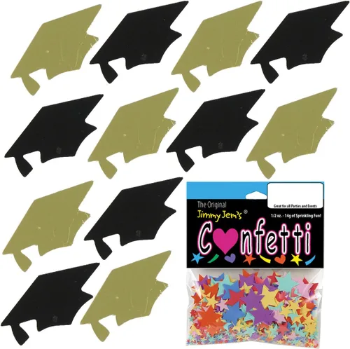 Miniatura 161 de Confetti Grad Cap Negro, Azul Marino Combo - 2 bolsas de media onza (1 oz)