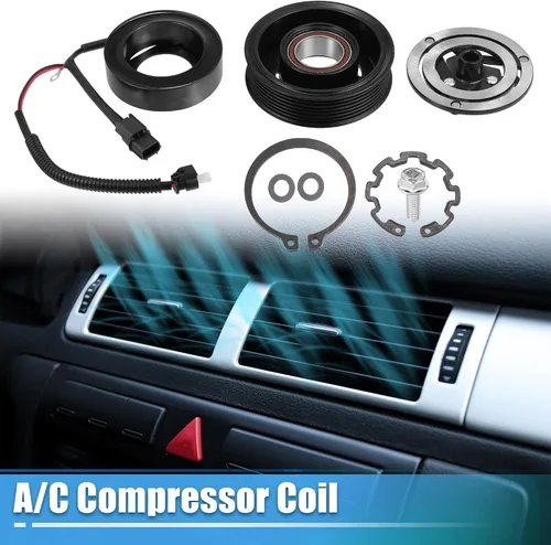 Miniatura 2 de X AUTOHAUX 1 juego de compresor de CA Kit de embrague de bobina de polea de reparación automática Compresores Asamblea para Honda Civic 4CYL 2.0L