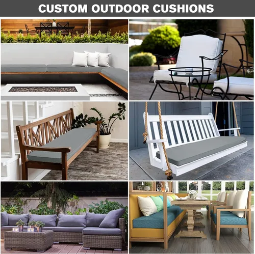 Miniatura 5 de Cojín de tamaño personalizado para banco, cojín de asiento de muebles de patio de jardín, cojines de banco personalizados, almohadilla para silla