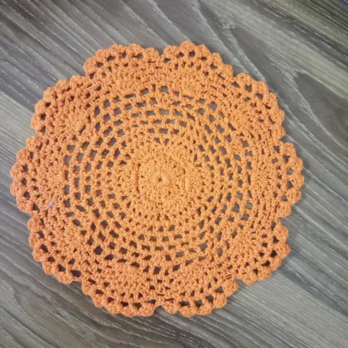 Miniatura 2 de Laivigo Manteles individuales hechos a mano con encaje de algodón y ganchillo, 4 unidades, 7 pulgadas, beige