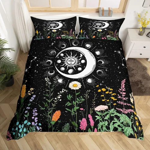 Miniatura 26 de Lindo juego de ropa de cama con dinosaurios, juego de funda de edredón con dibujos animados de cactus, funda de edredón decorativa, funda de edredón